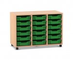 Flexeo Regal PRO, 3 Reihen, 18 Boxen Gr. S  (Zoom)