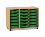 Flexeo Regal PRO, 3 Reihen, 18 Boxen Gr. S  (Zoom)