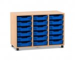 Flexeo Regal PRO, 3 Reihen, 18 Boxen Gr. S  (Zoom)