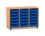 Flexeo Regal PRO, 3 Reihen, 18 Boxen Gr. S  (Zoom)