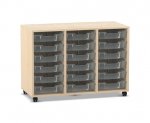 Flexeo Regal PRO, 3 Reihen, 18 Boxen Gr. S  (Zoom)