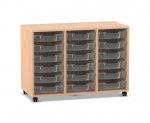 Flexeo Regal PRO, 3 Reihen, 18 Boxen Gr. S  (Zoom)