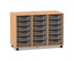 Flexeo Regal PRO, 3 Reihen, 18 Boxen Gr. S  (Zoom)
