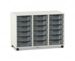 Flexeo Regal PRO, 3 Reihen, 18 Boxen Gr. S  (Zoom)