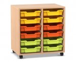 Flexeo Regal PRO, 2 Reihen, 12 Boxen Gr. S  (Zoom)