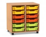 Flexeo Regal PRO, 2 Reihen, 12 Boxen Gr. S  (Zoom)