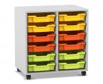 Flexeo Regal PRO, 2 Reihen, 12 Boxen Gr. S  (Zoom)