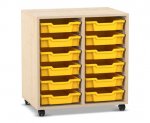 Flexeo Regal PRO, 2 Reihen, 12 Boxen Gr. S  (Zoom)