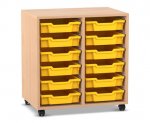 Flexeo Regal PRO, 2 Reihen, 12 Boxen Gr. S  (Zoom)