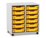 Flexeo Regal PRO, 2 Reihen, 12 Boxen Gr. S  (Zoom)
