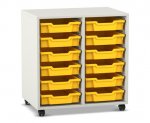 Flexeo Regal PRO, 2 Reihen, 12 Boxen Gr. S  (Zoom)