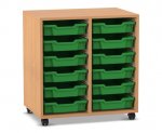 Flexeo Regal PRO, 2 Reihen, 12 Boxen Gr. S  (Zoom)