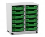 Flexeo Regal PRO, 2 Reihen, 12 Boxen Gr. S  (Zoom)