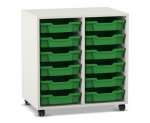 Flexeo Regal PRO, 2 Reihen, 12 Boxen Gr. S  (Zoom)