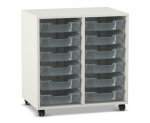 Flexeo Regal PRO, 2 Reihen, 12 Boxen Gr. S  (Zoom)