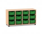 Flexeo Regal PRO, 4 Reihen, 12 Boxen Gr. M  (Zoom)