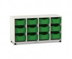 Flexeo Regal PRO, 4 Reihen, 12 Boxen Gr. M  (Zoom)