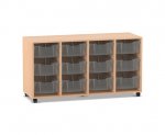 Flexeo Regal PRO, 4 Reihen, 12 Boxen Gr. M  (Zoom)