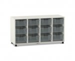 Flexeo Regal PRO, 4 Reihen, 12 Boxen Gr. M  (Zoom)