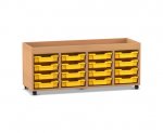 Flexeo Regal PRO, 4 Reihen, 16 Boxen Gr. S, Aufkantung  (Zoom)