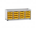 Flexeo Regal PRO, 4 Reihen, 16 Boxen Gr. S, Aufkantung  (Zoom)