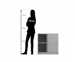 Flexeo Schiebetüren-Schrank, 2 Fächer = 2 Ordnerhöhen  (Zoom)