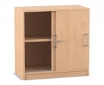 Flexeo Schiebetüren-Schrank, 2 Fächer = 2 Ordnerhöhen  (Zoom)