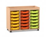 Flexeo Regal PRO, 3 Reihen, 18 Boxen Gr. S, Aufkantung 3242 (Zoom)