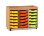 Flexeo Regal PRO, 3 Reihen, 18 Boxen Gr. S, Aufkantung 3242 (Zoom)