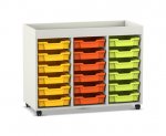 Flexeo Regal PRO, 3 Reihen, 18 Boxen Gr. S, Aufkantung 3242 (Zoom)