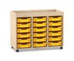 Flexeo Regal PRO, 3 Reihen, 18 Boxen Gr. S, Aufkantung 3245 (Zoom)