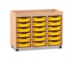Flexeo Regal PRO, 3 Reihen, 18 Boxen Gr. S, Aufkantung 3245 (Zoom)