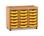 Flexeo Regal PRO, 3 Reihen, 18 Boxen Gr. S, Aufkantung 3245 (Zoom)