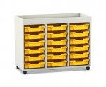 Flexeo Regal PRO, 3 Reihen, 18 Boxen Gr. S, Aufkantung 3245 (Zoom)