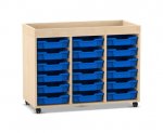 Flexeo Regal PRO, 3 Reihen, 18 Boxen Gr. S, Aufkantung 4473 (Zoom)