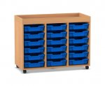 Flexeo Regal PRO, 3 Reihen, 18 Boxen Gr. S, Aufkantung 4473 (Zoom)
