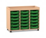 Flexeo Regal PRO, 3 Reihen, 18 Boxen Gr. S, Aufkantung 3348 (Zoom)