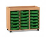 Flexeo Regal PRO, 3 Reihen, 18 Boxen Gr. S, Aufkantung 3348 (Zoom)