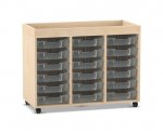 Flexeo Regal PRO, 3 Reihen, 18 Boxen Gr. S, Aufkantung 3248 (Zoom)