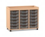 Flexeo Regal PRO, 3 Reihen, 18 Boxen Gr. S, Aufkantung 3248 (Zoom)