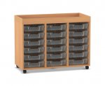 Flexeo Regal PRO, 3 Reihen, 18 Boxen Gr. S, Aufkantung 3248 (Zoom)