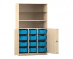 Flexeo Halbtürenschrank PRO, 3 Reihen, 12 Boxen Gr. M, 3 Fächer, 2 Halbtüren  (Zoom)