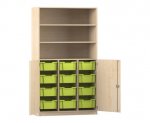 Flexeo Halbtürenschrank PRO, 3 Reihen, 12 Boxen Gr. M, 3 Fächer, 2 Halbtüren  (Zoom)