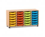 Flexeo Regal PRO, 4 Reihen, 24 Boxen Gr. S  (Zoom)
