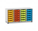 Flexeo Regal PRO, 4 Reihen, 24 Boxen Gr. S  (Zoom)