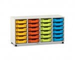 Flexeo Regal PRO, 4 Reihen, 24 Boxen Gr. S  (Zoom)