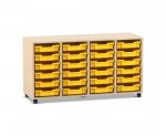 Flexeo Regal PRO, 4 Reihen, 24 Boxen Gr. S  (Zoom)