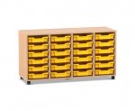 Flexeo Regal PRO, 4 Reihen, 24 Boxen Gr. S  (Zoom)