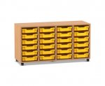 Flexeo Regal PRO, 4 Reihen, 24 Boxen Gr. S  (Zoom)