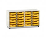 Flexeo Regal PRO, 4 Reihen, 24 Boxen Gr. S  (Zoom)